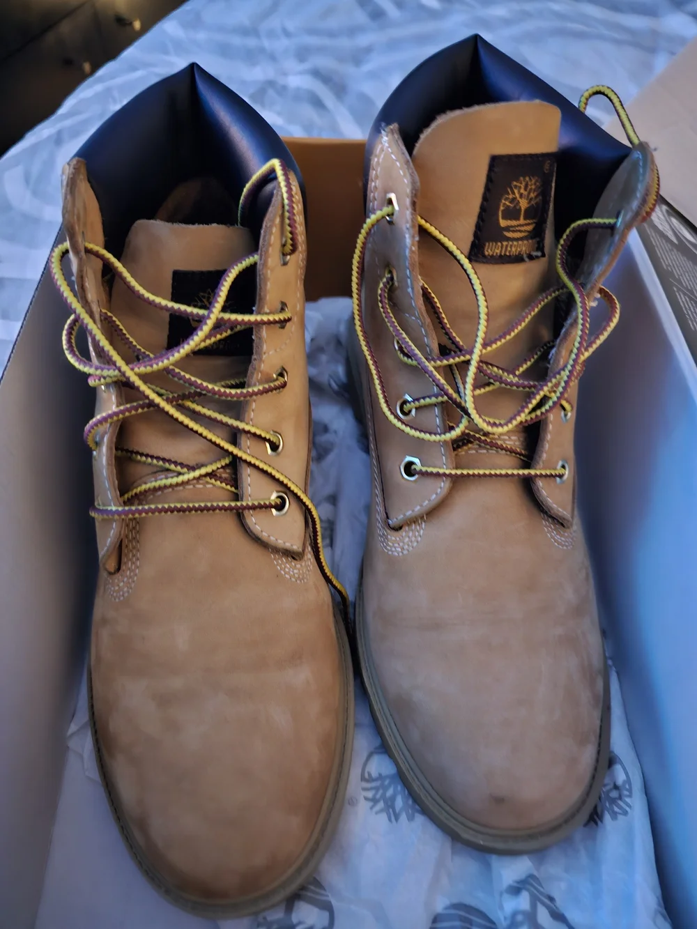 Timberland Waterproof Wheat Nubuck Work Boots